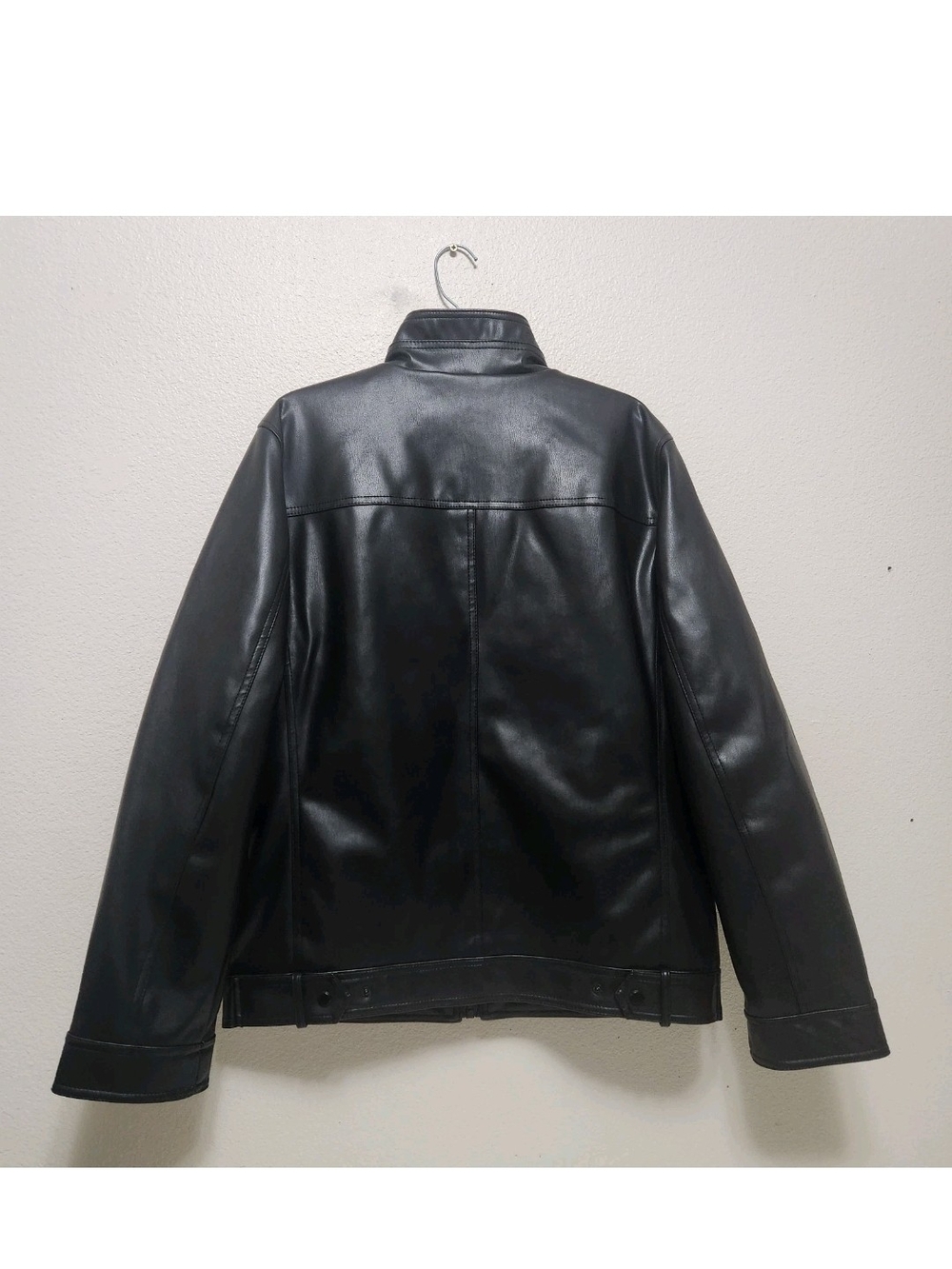 Calvin Klein Everday Essential Faux Leather Jacket M Moto Classic Capsule - Picture 5 of 14
